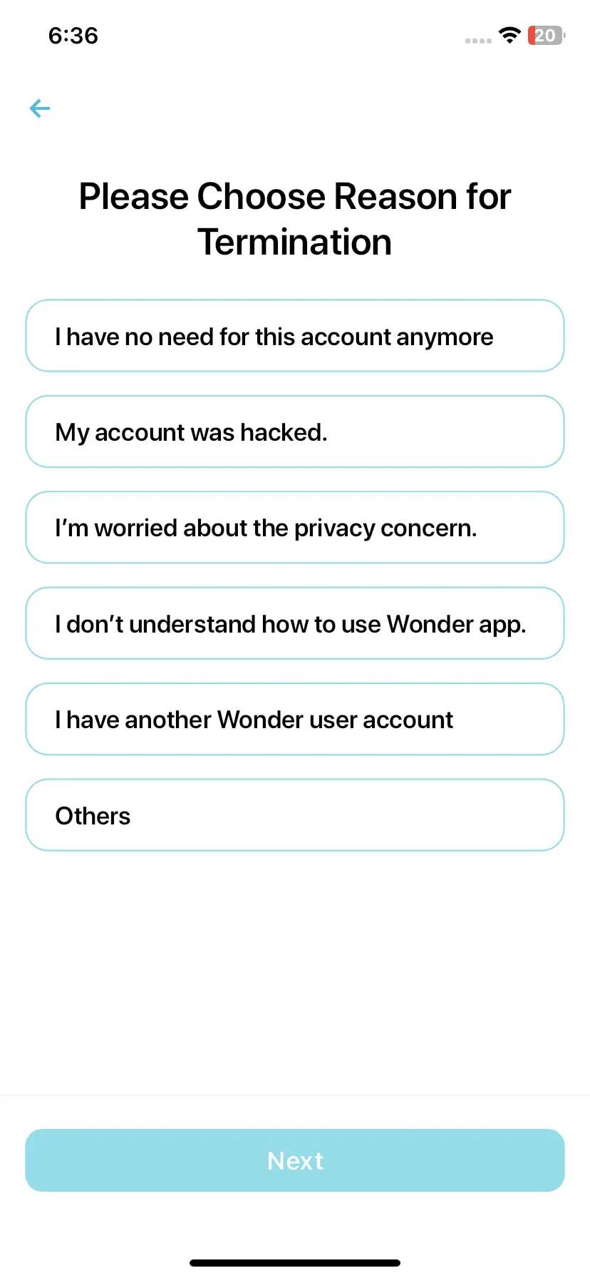 Wonder help centre screenshot