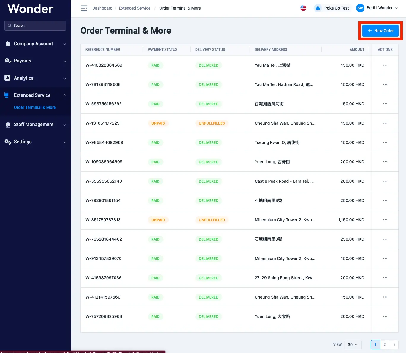 Wonder help centre screenshot