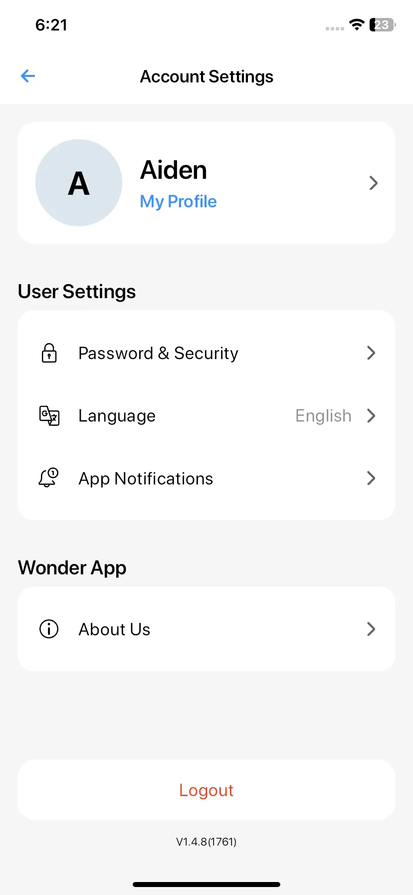 Wonder help centre screenshot