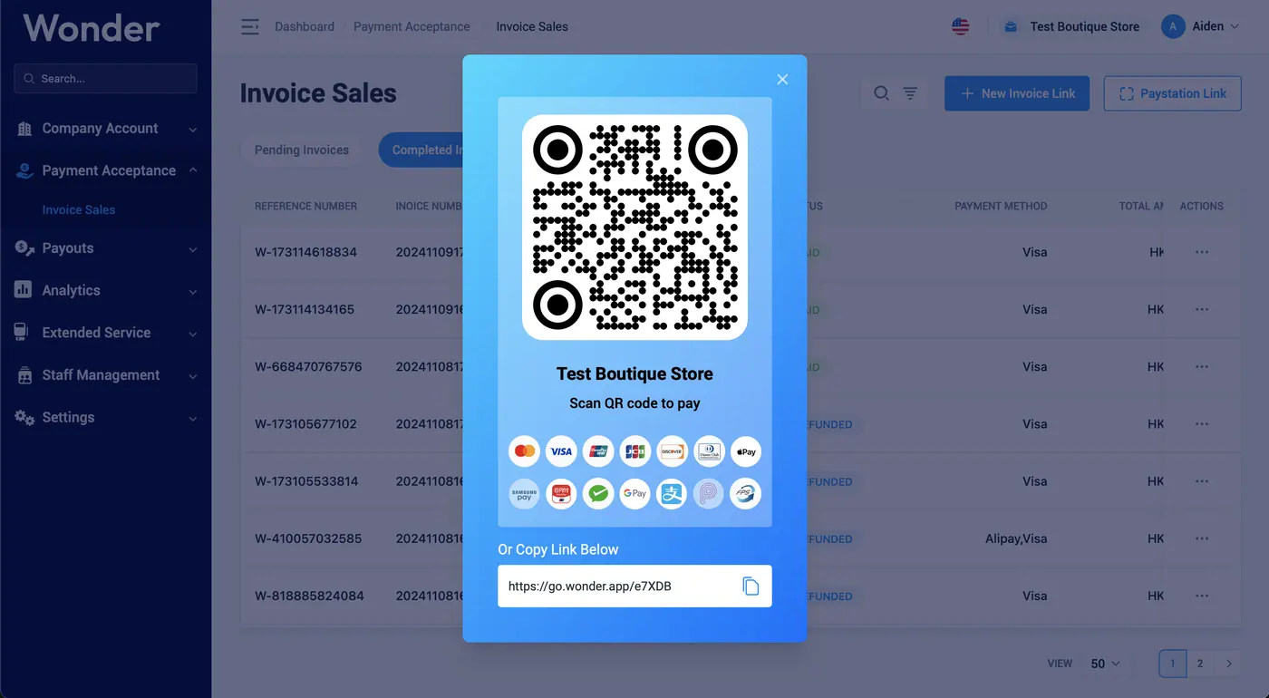Wonder help centre screenshot