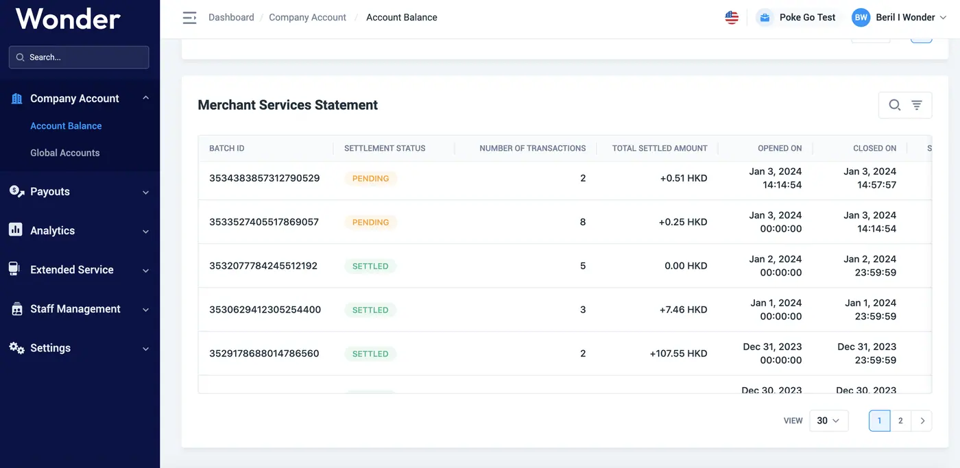 Wonder help centre screenshot