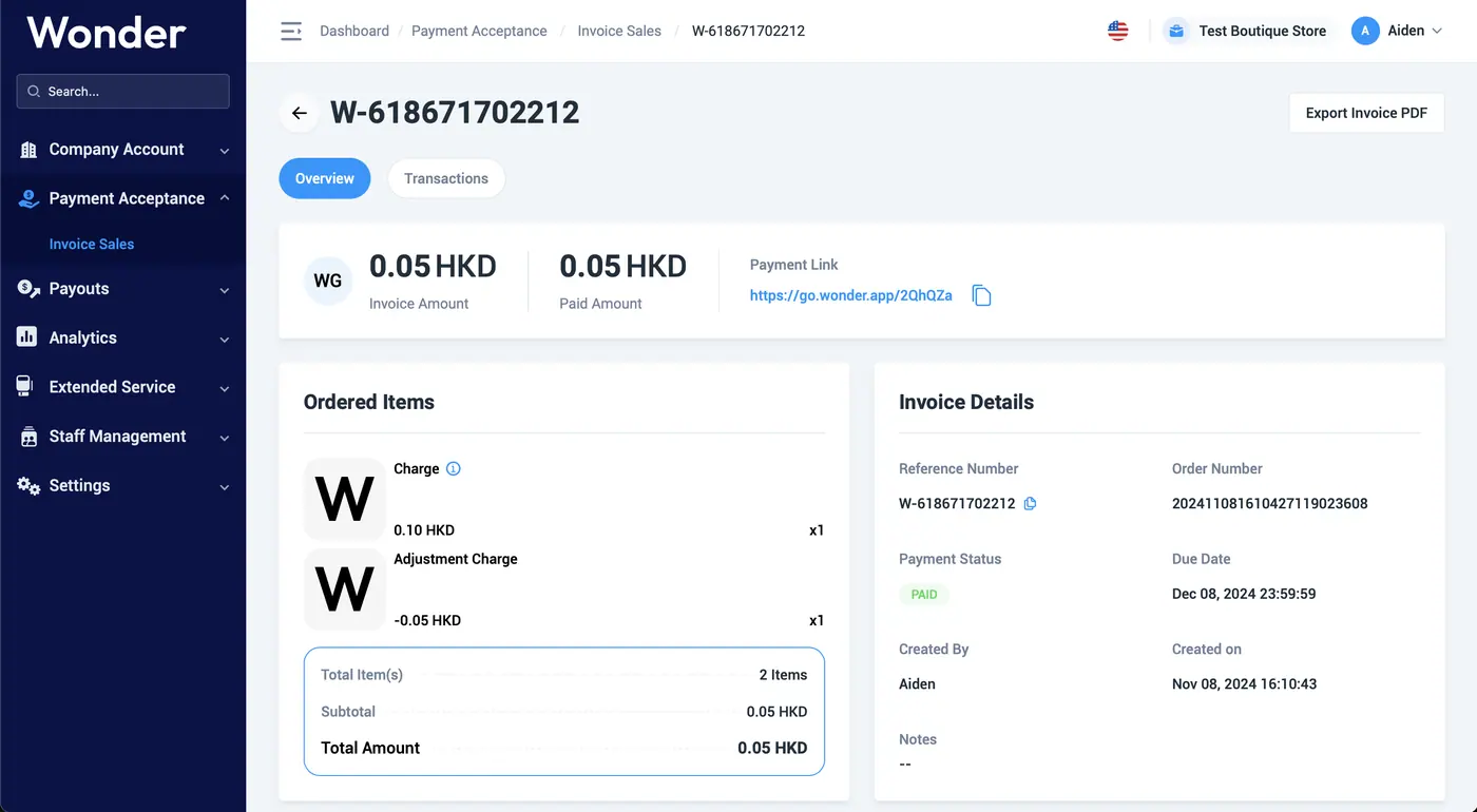 Wonder help centre screenshot