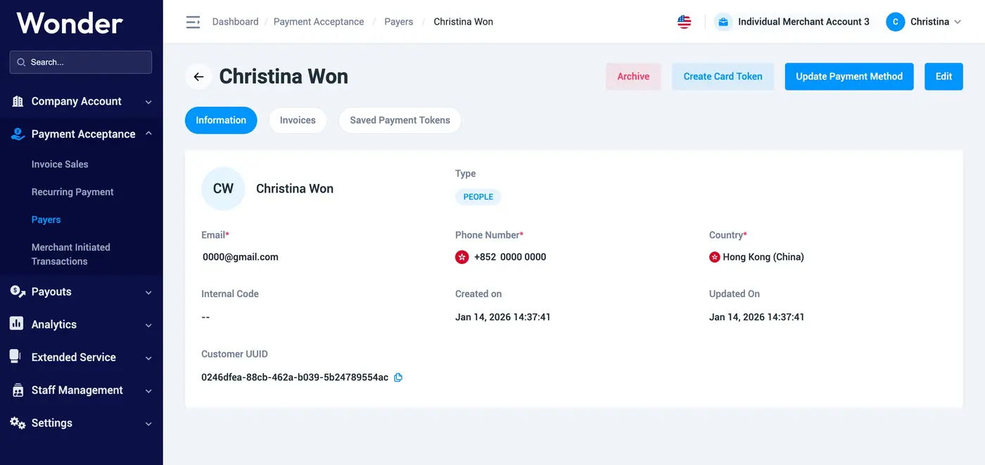 Wonder help centre screenshot