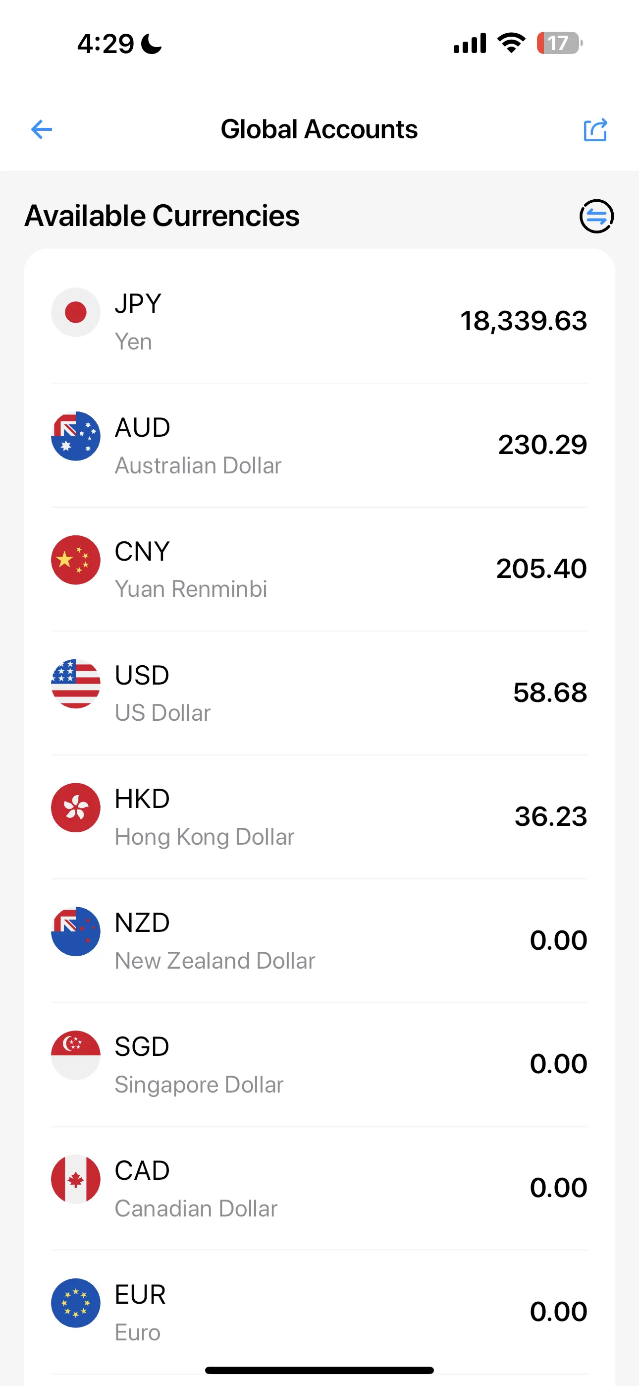 Make sure to have sufficient fund in your Currency Account for Wonder Card Transactions